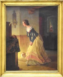 BISCHOFF Friedrich 1819-1873,Junge Frau mit Schmuckschatulle,Scheublein Art & Auktionen 2022-05-13