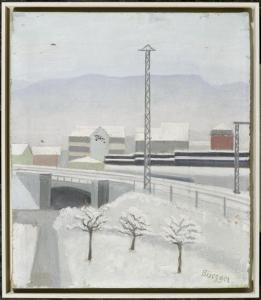 BISEGGER ARNOLD 1901,Winter on Bahndamm. I,Galerie Koller CH 2009-12-01