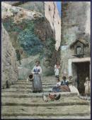 BISEO Cesare,Scène de rue à Subiaco (Italie),1873,Cannes encheres, Appay-Debussy 2017-10-14