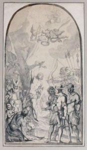 BISHOFF Jobst,Le martyre de Saint Sébastien,1678,Aguttes FR 2010-12-16