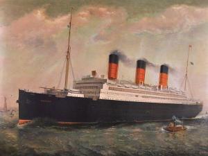 BISHOP Frederick A 1800-1900,Cunard Liner Berengaria,Elder Fine Art AU 2015-10-11