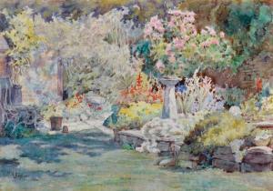 BISHOP M.A 1900,A Garden Scene,20th Century,John Nicholson GB 2017-12-02