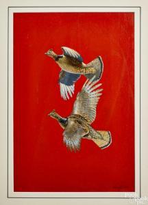 BISHOP Richard Evett 1887-1975,grouse in flight,1955,Pook & Pook US 2015-01-17