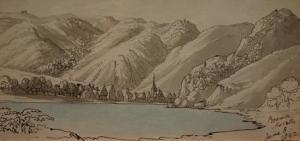 BISHOP TROWER Walter John,Lake scene, Bremm, Moselle,1842,Fieldings Auctioneers Limited 2016-11-12