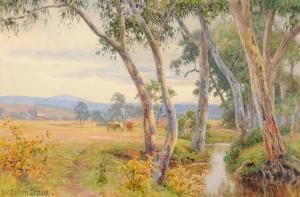 BISHOP Walter Follen 1856-1936,By Tranquil Waters,Elder Fine Art AU 2023-07-31