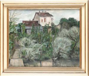 BISI Luigi 1814-1886,Veduta con case e alberi,Cambi IT 2024-02-29