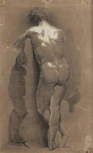 BISI Michele 1788-1874,Nudo maschile di schiena,Sant'Agostino IT 2022-12-20