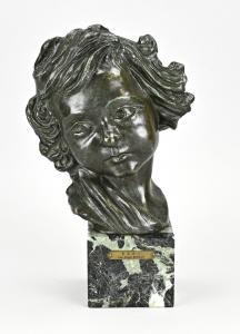 BISMAN Paule 1897-1973,child's head,Twents Veilinghuis NL 2024-01-11