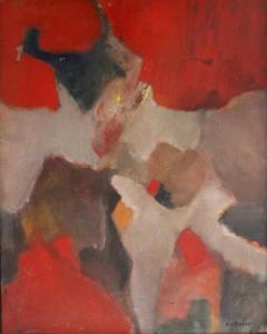 BISONE Edward George 1928,Composition abstraite,Yann Le Mouel FR 2015-07-01
