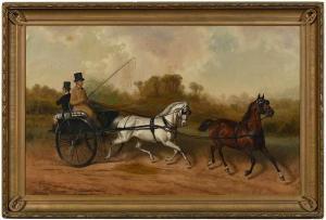 BISPHAM Henry Collins 1841-1882,Driving The Horse Trap,1877,Brunk Auctions US 2019-09-14