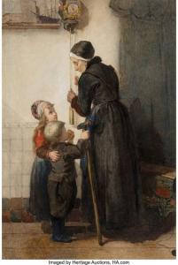BISSCHOP Christoffel 1828-1904,Helping Grandmother,Heritage US 2020-03-12