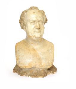 BISSEN Hermann Wilhelm 1798-1868,Bust depicting actor Kristian Mantzius,Bruun Rasmussen 2021-06-28