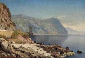 BISSEN Rudolf 1846-1911,Landscape from Italy,1875,Bruun Rasmussen DK 2022-03-01