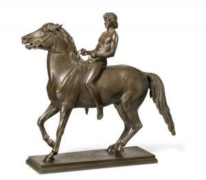 BISSEN Vilhelm 1836-1913,“Yngling til hest\”. Youngster on horseback,Bruun Rasmussen DK 2023-03-06