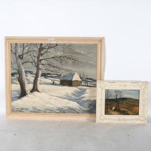 BISSILL George William 1896-1973,winter landscape,Burstow and Hewett GB 2023-01-12
