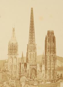 BISSON FRERES LOUIS # AUGUSTE 1814-1876,Rouen Cathedral, West F,1855,Phillips, De Pury & Luxembourg 2014-12-22