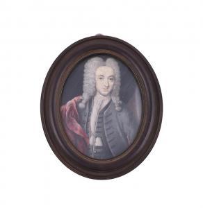 BISSON Jacques,A gentleman, wearing pink edged grey coat with red,1723,Dreweatts GB 2021-12-16
