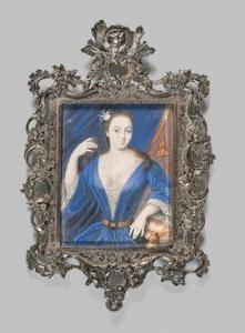 BISSON Jacques,Portrait de femme en robe bleue,De Maigret FR 2021-06-30
