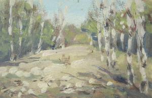 BITE Lilita 1896-1989,Landscape with birches,Antonija LV 2022-08-13