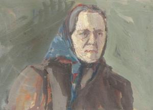 BITE Lilita 1896-1989,Woman with a scarf,Antonija LV 2022-08-13