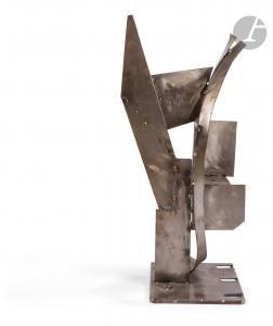 BITTENCOURT Lucio 1953,Composition Assemblage de métal brossé et soudé.,Ader FR 2023-02-17