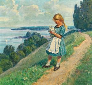 BITTERLICH Albert 1871-1960,A Girl with Daisies on the Lakeside,Palais Dorotheum AT 2021-09-15