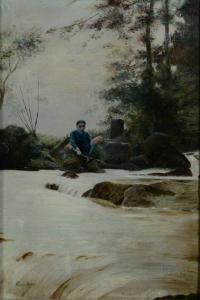 BIVA Henri 1848-1929,Au bord de la rivière,De Maigret FR 2022-06-24