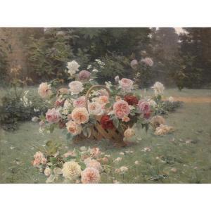BIVA Henri 1848-1929,Panier de roses,1892,Tajan FR 2022-03-24