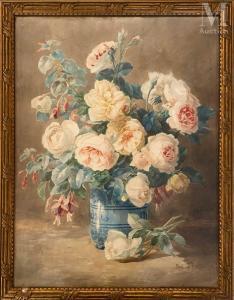 BIVA Paul 1851-1900,Bouquet de roses,Millon & Associés FR 2022-02-08