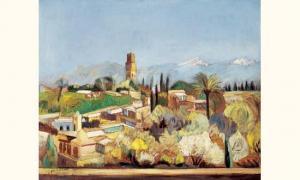 BIZARDEL Josée 1900-1900," Village dans l'Atlas marocain ".,Gros-Delettrez FR 2004-03-15