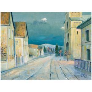 BIZER Emil 1881-1957,Strasse im November (street in November),1931,Kaupp DE 2022-11-26