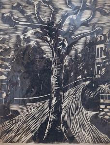 BIZER Emil 1881-1957,Street scene with central tree,Gorringes GB 2023-01-30