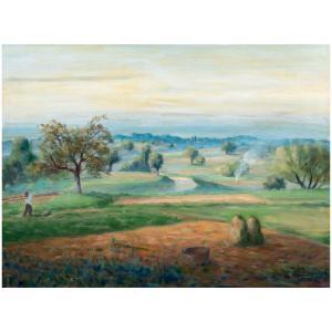 BIZER Emil 1881-1957,View from Britzingen over fields and meadows up to,1938,Kaupp DE 2022-11-26