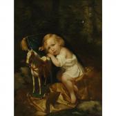 BIZOUARD H 1800-1800,Portrait of a Child with a Toy Horse,1861,William Doyle US 2014-09-23