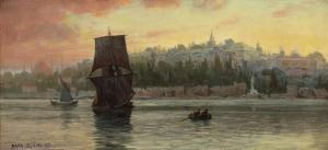 BJORN Christian Aleth 1859-1945,View from Constantinopel (Istanbul),1897,Bruun Rasmussen 2021-03-08