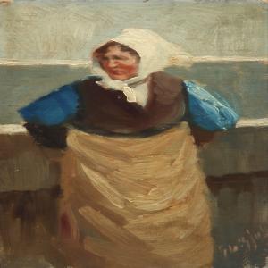 BJULF Soren Christian 1890-1958,A fisherman's wife,Bruun Rasmussen DK 2013-08-26