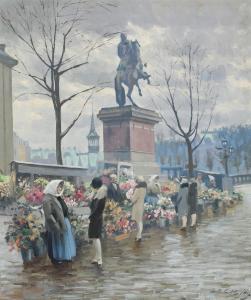 BJULF Soren Christian 1890-1958,Women selling flowers in Copenhagen,Bruun Rasmussen DK 2024-03-25