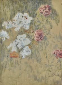 BLACHE Charles Philippe 1860-1907,Etude de fleurs,Neret-Minet FR 2023-02-22