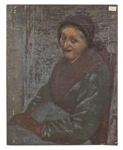BLACHE Charles Philippe,Portrait de femme de vieille dame assise de ¾,Neret-Minet 2023-02-22