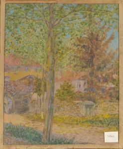 BLACHE Charles Philippe 1860-1907,Vue de hameau,Neret-Minet FR 2023-02-22