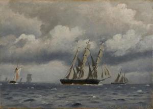 BLACHE Christian Vigilius,Marine à l'approche du mauvais temps,1895,Artcurial | Briest - Poulain - F. Tajan 2019-04-17