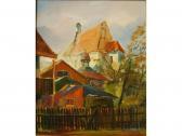 BLACHOWICZ Jacek 1900,Landscape of buildings,1989,Andrew Smith and Son GB 2010-07-27