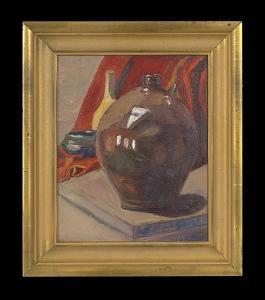 BLACK Julia Conroy Michel 1900-1900,Still Life of Pottery,New Orleans Auction US 2015-08-23