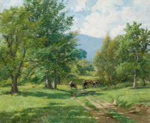 BLACK Olive Parker 1868-1948,Summer Landscape,Shannon's US 2022-04-28