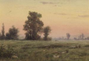 BLACK Richard Brown 1888-1915,Pastoral Landscape,1913,Swann Galleries US 2012-10-18