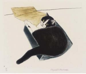 BLACKADDER Elizabeth Violet 1931-2021,Fred on a box, from Cats Portfolio,2003,Christie's 2006-10-25