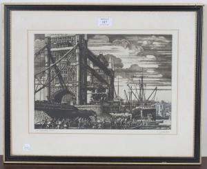 BLACKBURN Clarence E 1914-1984,The Tower Bridge, London,20th century,Tooveys Auction GB 2021-03-17