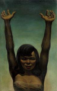 BLACKBURN William Thomas 1908-1993,Young Woman with Arms Raised,1945,Swann Galleries US 2012-10-18