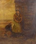 BLACKHAM George Warren 1888-1906,portrait study of a seated fisherwoman,Fellows & Sons GB 2017-05-09