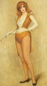 BLACKLOCK Thomas Bromley 1863-1903,A full-length young woman performer, holding a ri,John Nicholson 2022-09-07